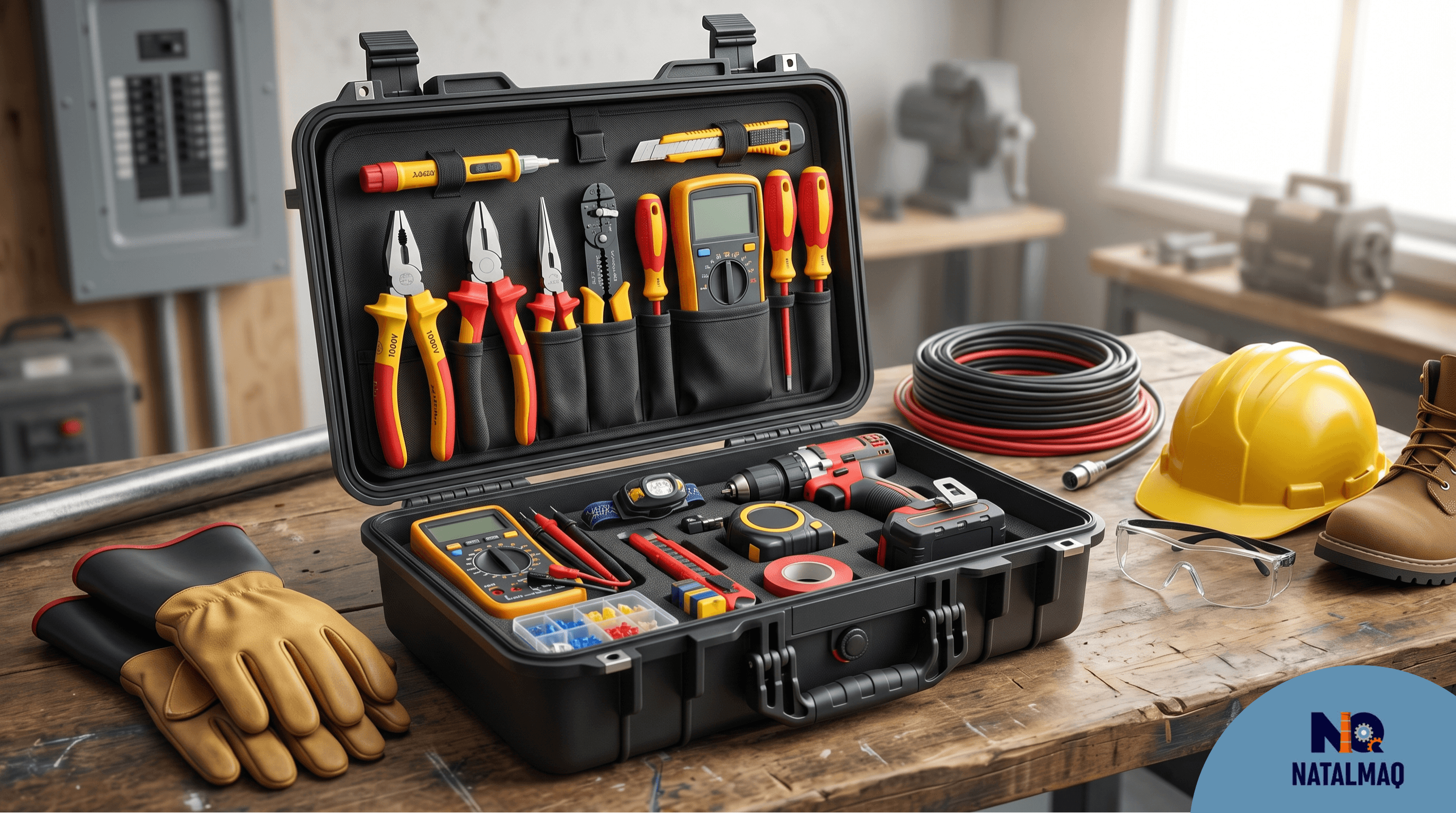 Kit de ferramentas para eletricista profissional