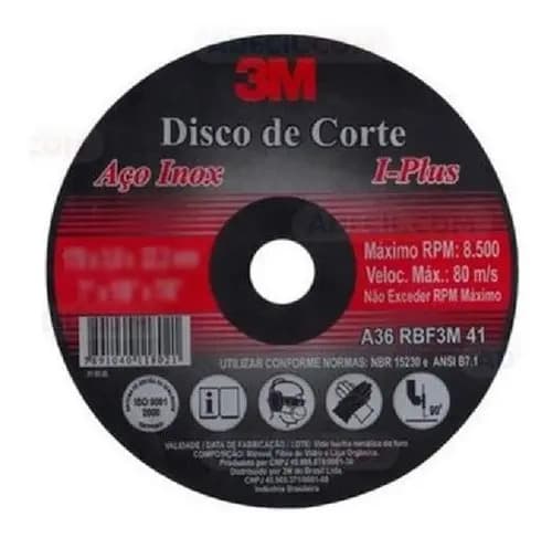 DISCO CORTE INOX 7 X 1.6 X 22,2 GP46 3M