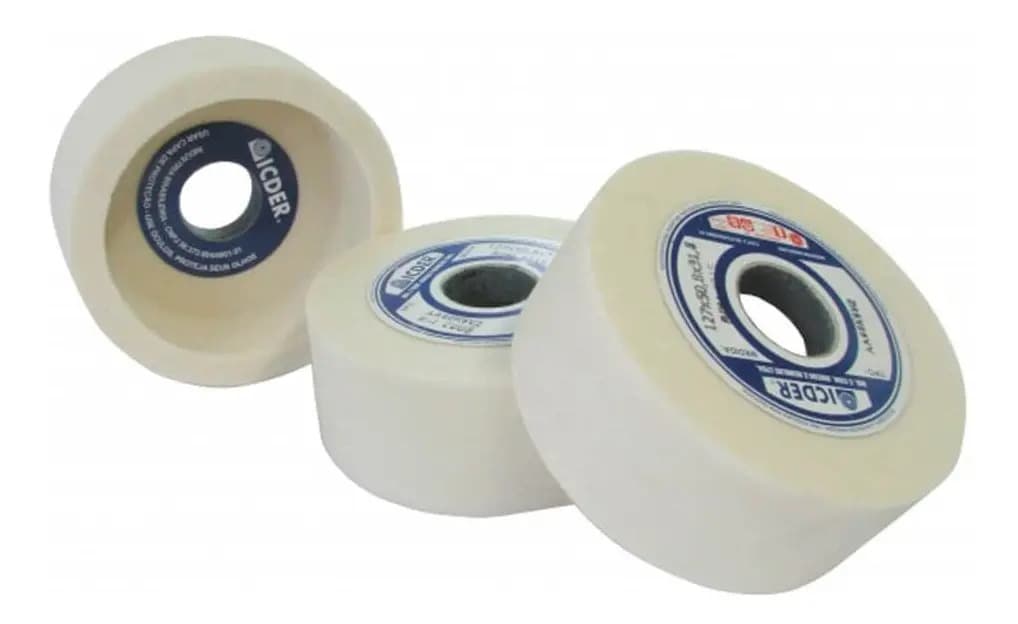 ESMERIL COPO RETO BRANCO 5"X2.1/2X1.1/4 AA60K6V2