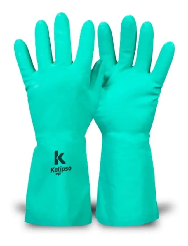 LUVA NITRILICA KA 15 LONGA VERDE T 09-G — imagem 1