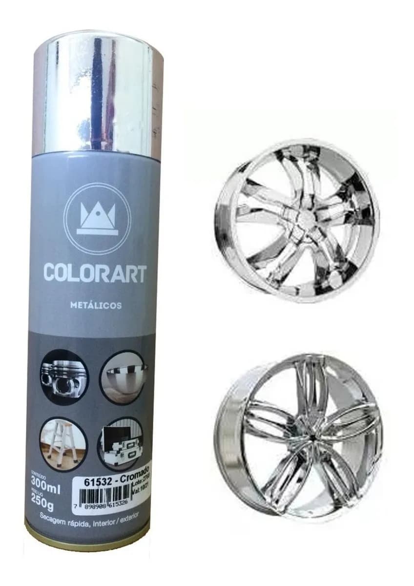 SPRAY CROMADO METALICO COLORART — imagem 1