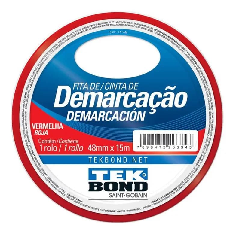 FITA DEMARCACAO SOLO VERMELHA 50X30 — imagem 1