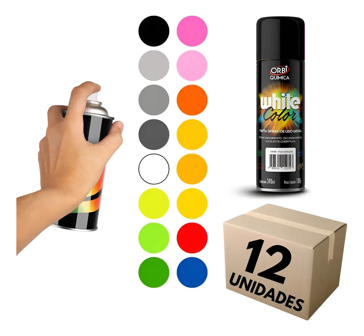 SPRAY PRETO ALTA TEMPERATURA BRILHANTE — imagem 1