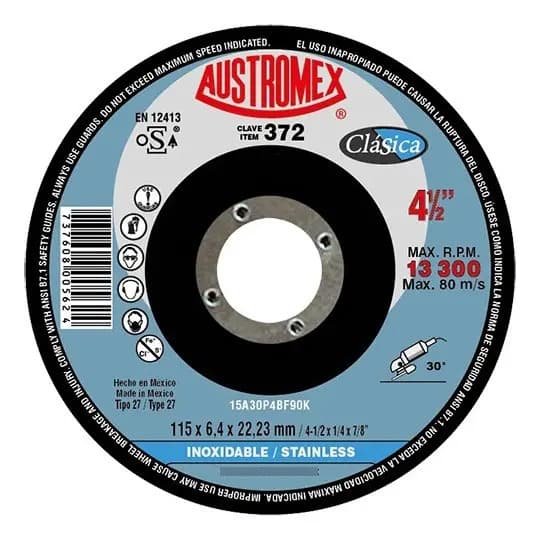 DISCO DESB. ACO 7''X1/4X7/8 CARBORUNDUM — imagem 1