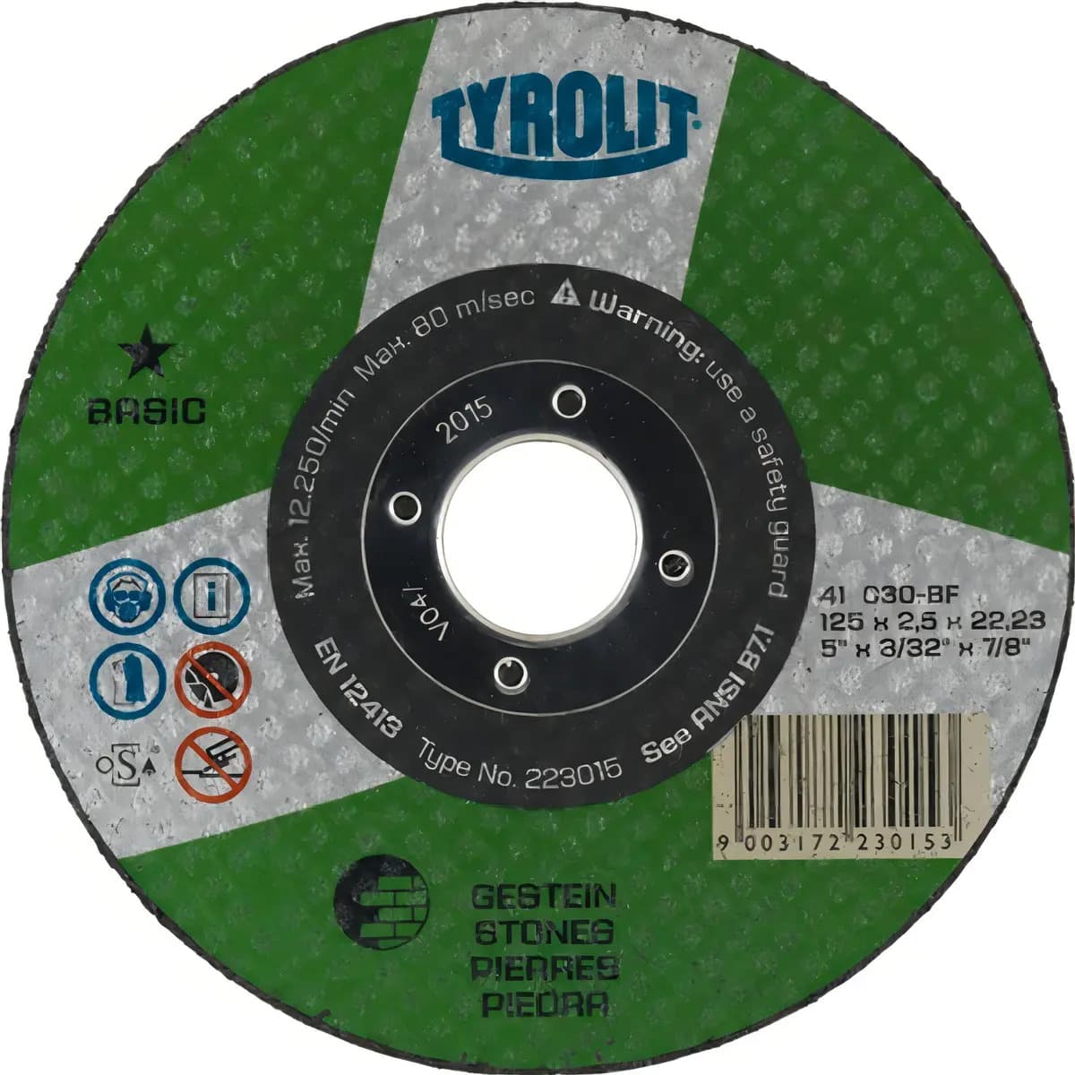 DISCO DESB. REFRATARIO 7" X 6 X 7/8 TYROLIT — imagem 1