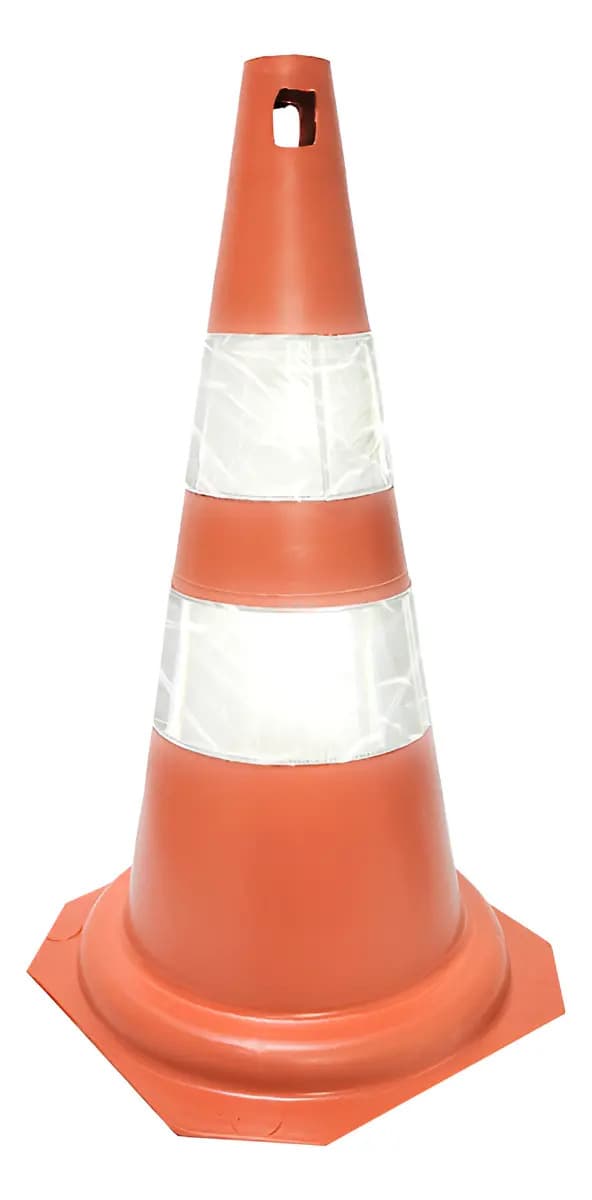 CONE P/ SINALIZACAO 50CM BR/LARANJA — imagem 1
