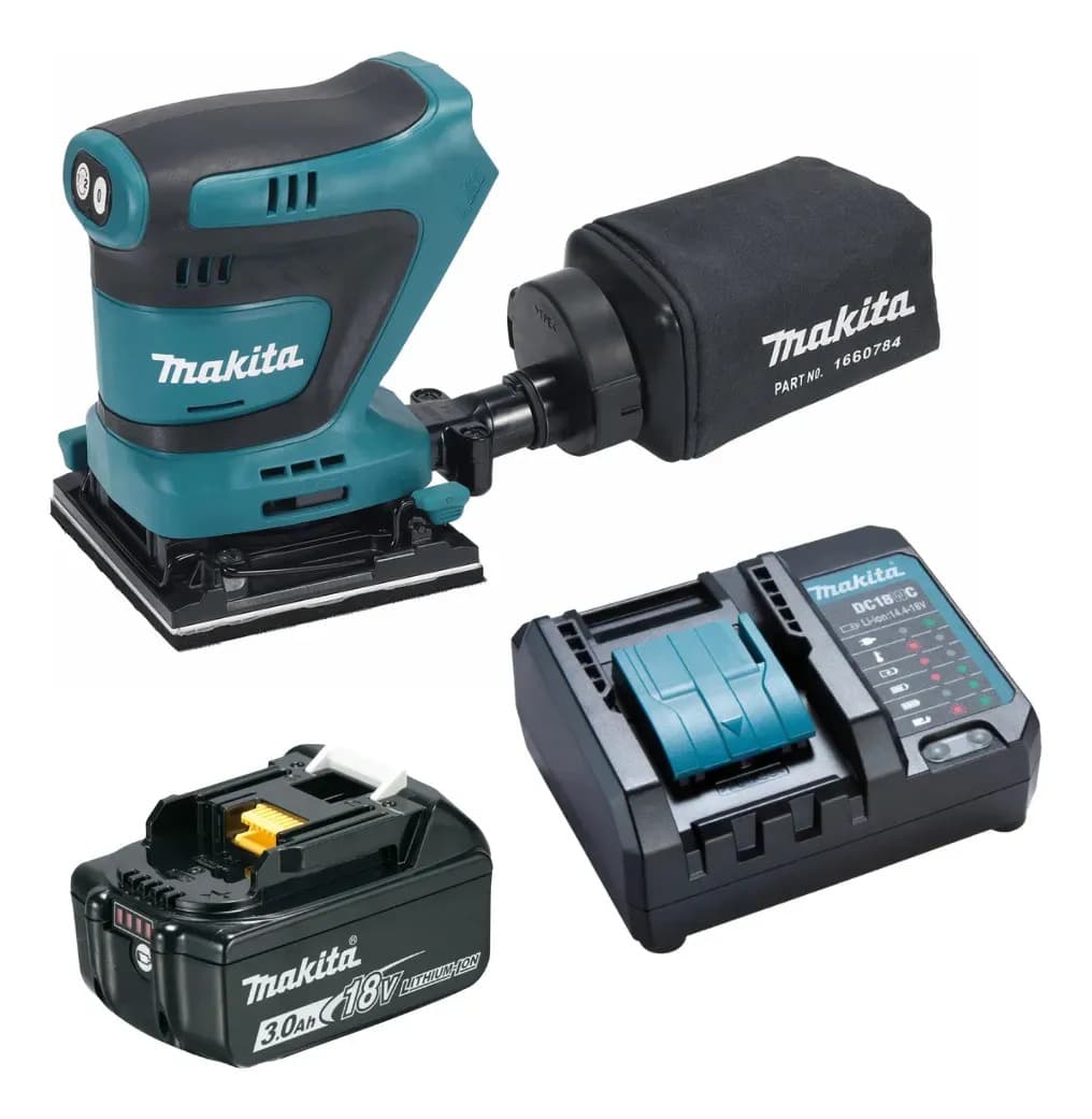 LIXADEIRA ORBITAL DBO480Z A BATER. +DC18RC +CARREG.BL1830B MAKITA