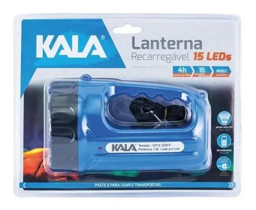 LANTERNA RECAREGAVEL 15 LEDS BIVOLT — imagem 1