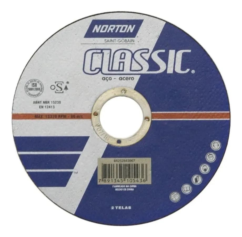 DISCO DESB. ACO 7''X 1/4 X 7/8 NORTON — imagem 1