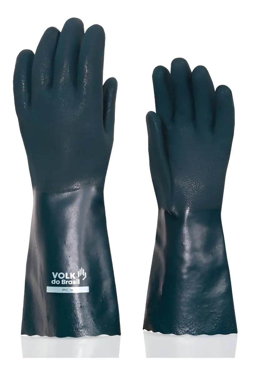 LUVA PVC 36 CM C/ FORRO VERDE CA.27128