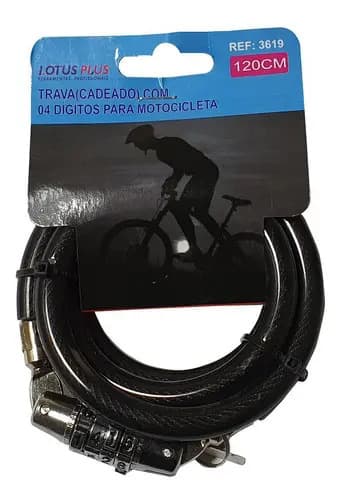 TRAVA DE MOTO COM SEGREDO 120CM — imagem 1