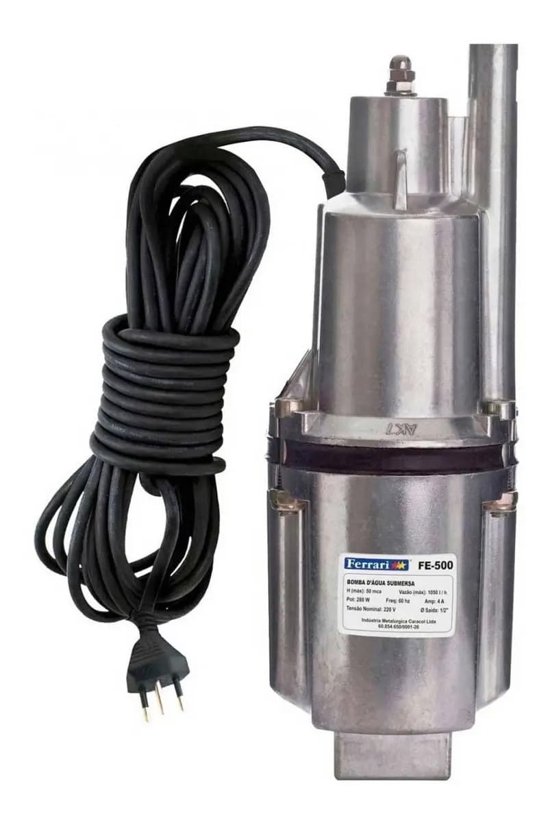 BOMBA AG. SUBMERSA ALUIM. FE-500 220V FERRARI — imagem 1