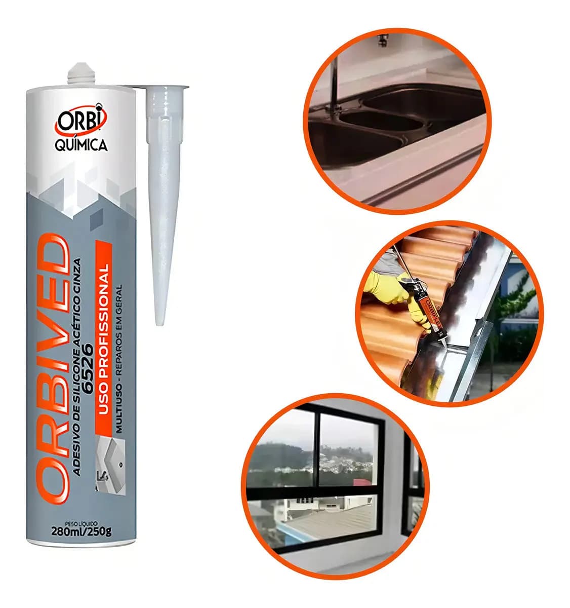 COLA SILICONE PRETA 280G — imagem 1